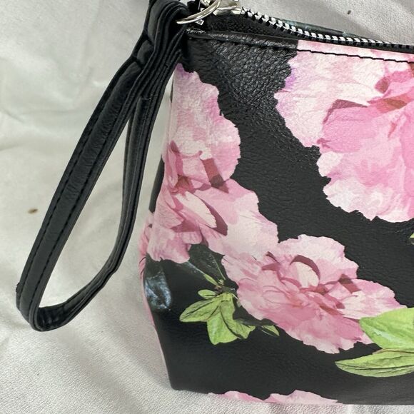 Betsey Johnson Floral Printed Pebble Wristlet Bag - Picture 3 of 6
